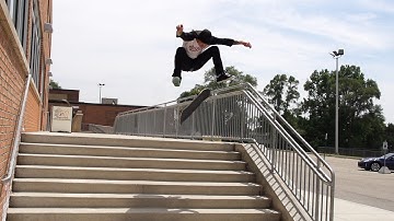 Raw clip: Brandon Hooper switch fs flip 9 stair 240fps