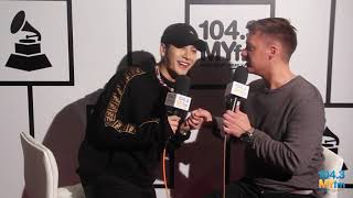 GOT7's Jackson Wang Talks Music & Fashion With Dave Styles At The GRAMMYs!