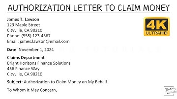 How To Write Authorization Letter to Claim Money with Sample and Explanation | Writing Tutorials