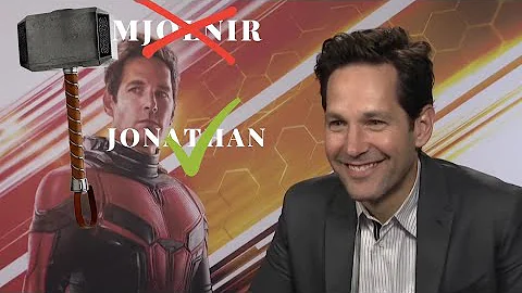 Paul Rudd calls thor's hammer Jonathan - Paul Rudd...