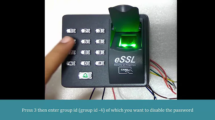 How to disable pwd in eSSL X7