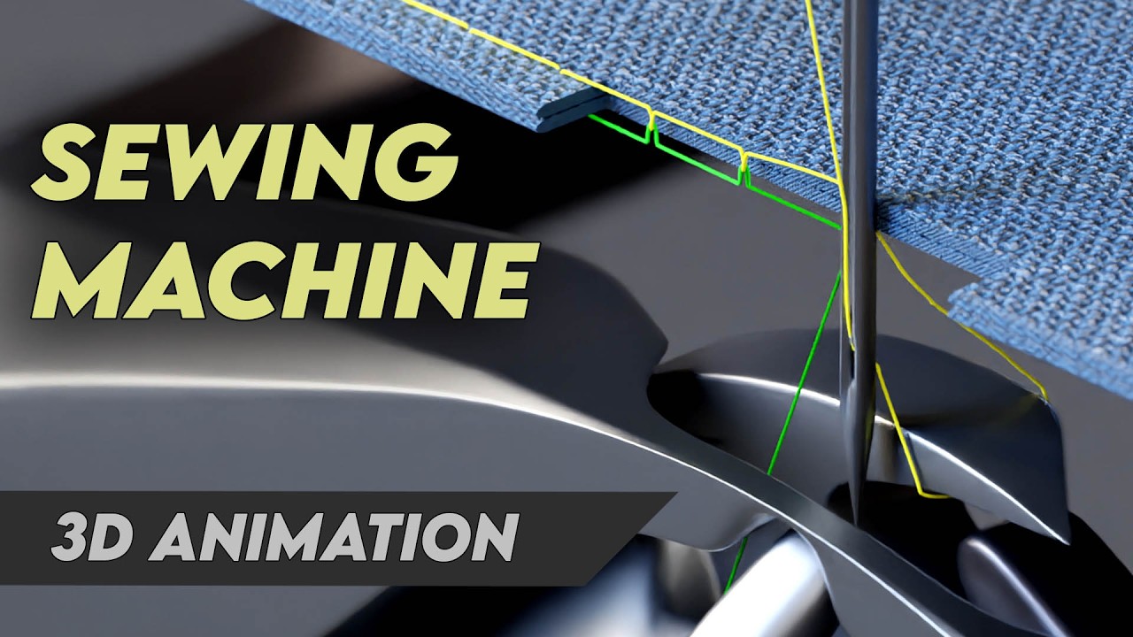 Sewing Machine Running Animation How does sewing machine work? 3d animation. सिलाई मशीन कैसे काम करती है ...