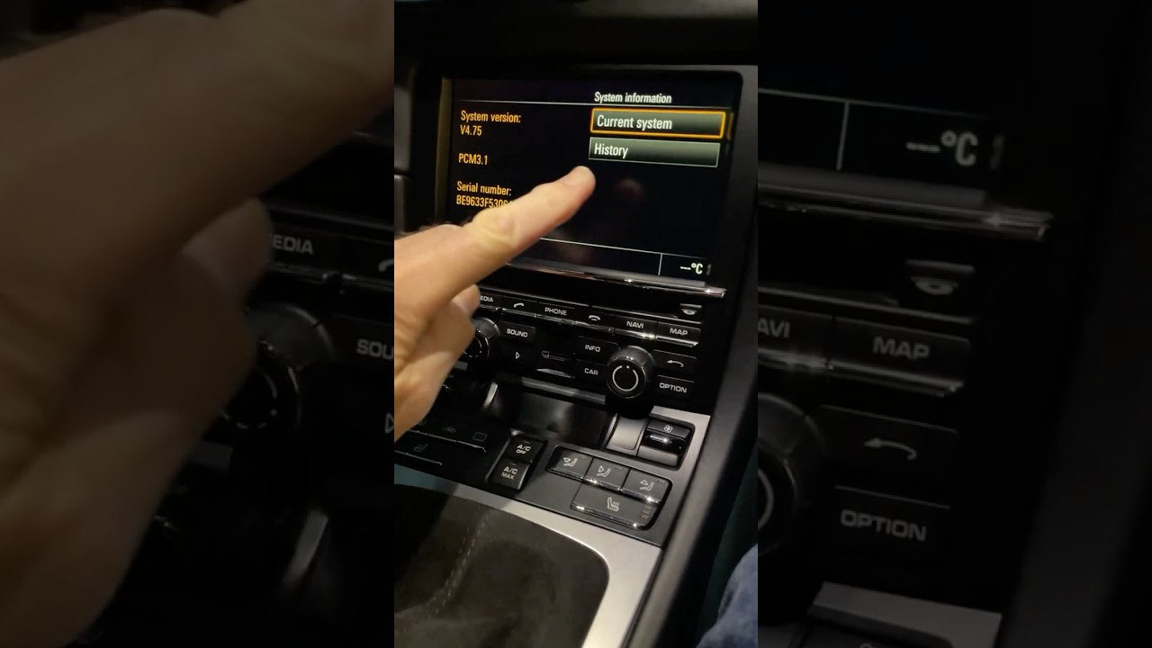 Проверка номера версии Porsche PCM 3 (981, 991.1)