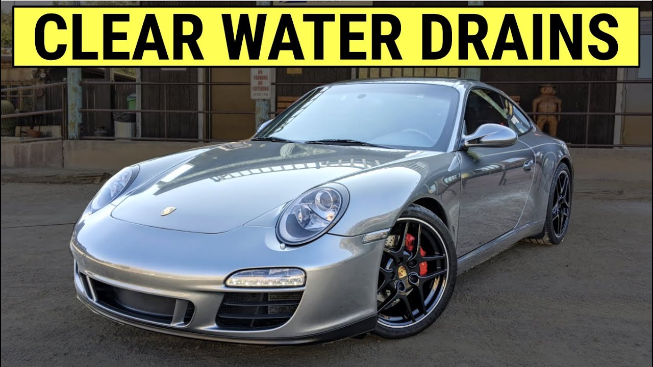 Porsche 911 — как очистить водосточные трубы кузова и люка (урок 997 своими руками)