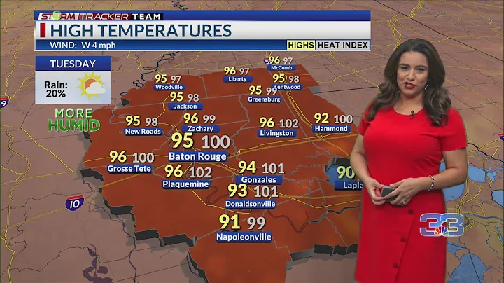 Get the latest Baton Rouge weather update for Monday, September 11, 2023