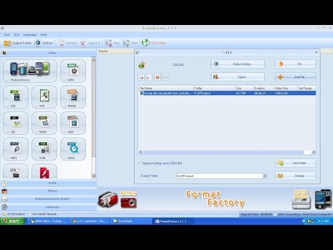 Hướng dẫn đổi đuôi video sang nhiều định dạng khác nhau bằng FormatFactory