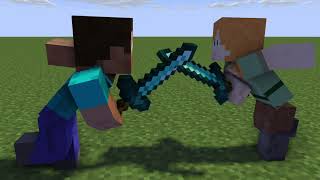 Steve Vs Alex (Minecraft Fight Animation)