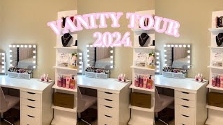 VANITY TOUR⭐|| must haves, makeup, + LINKS!