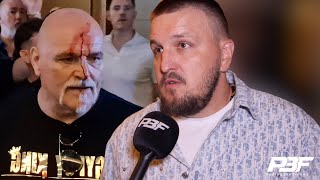 'TRYING TO FIGHT THE SMALLEST GUY ON THE TEAM!'  OLEKSANDR USYK PROMOTER ON JOHN FURY HEAD BUTT