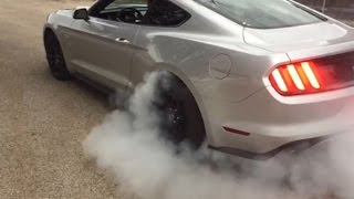 2015 mustang test drive + slow motion line lock burnout