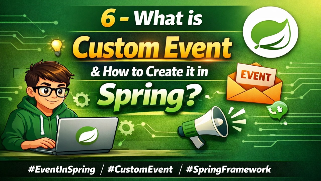 6 - What is Custom Event & How to create it in Spring? #EventInSpring # ...