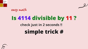 #divisibility rule for 11 #simple trick || just in 2 seconds !!