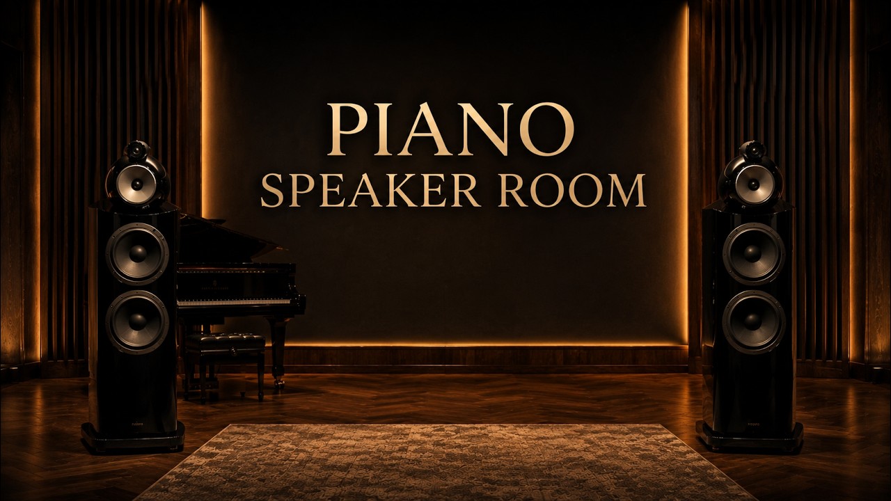 Hi-Res Piano Smooth Jazz | Amber Walnut Speaker Room | Late Night Listening Room Jazz