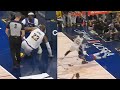 Lebron james instantly checks on opponent reggie jackson after fall lakers vs nuggets