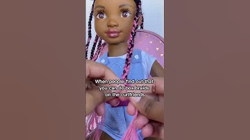 No one told me this doll can get box braids😱#shorts #naturalhair #blackdolls #healthyrootsdolls