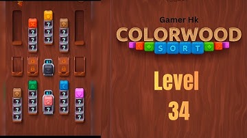 Colorwood sort puzzle level 34 Walkthrough Solution 
