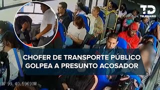 Chofer golpea a pasajero que acosó a una joven en transporte público de Toluca