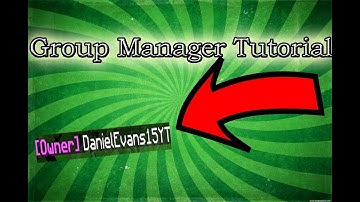 Plugin tutorial: Group Manager easiest version
