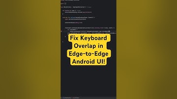 Easy fix keyboard overlap in edge to edge  #java #kotlin #compose #shorts