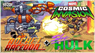 ROCKET RACCOON + SHE HULK 🦝🔫 MARVEL COSMIC INVASION (GAMEPLAY ESPAÑOL)