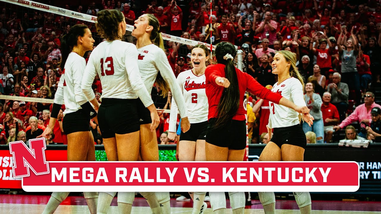 You Have to See This Insane Rally Between Nebraska and Kentucky Nebraska Volleyball