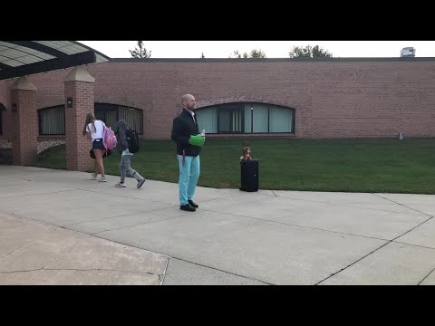 WATCH NOW: Clear Lake Middle School Principal Mike Lester welcoming students