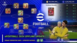 eFootball 2024 Mobile Update 2027 | Save Squad, Ratings & Realface