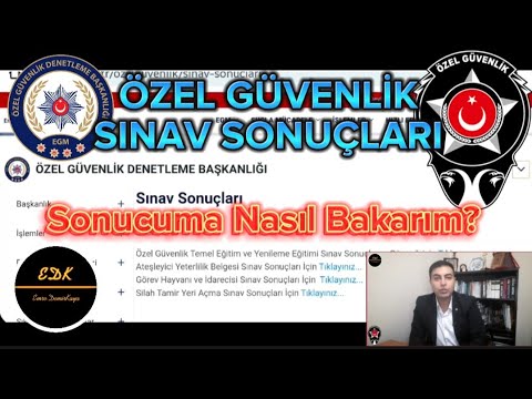 Özel Güvenlik Sınav Sonuçları  | ÖGG SINAV SONUCUNA NASIL BAKARIM ?