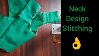 Blouse Neck stitching। Simple Blouse Neck Design। Blouse Design। Neck Design For Blouse Neck Design