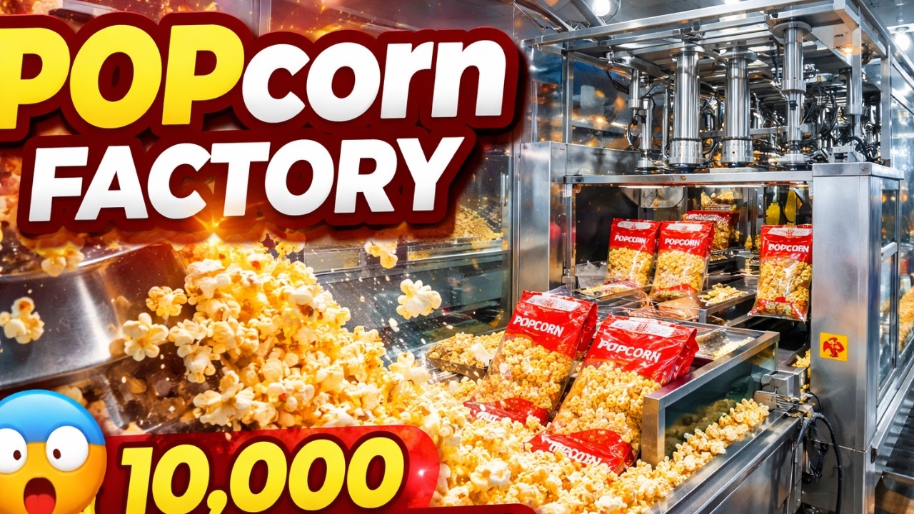 🍿 Popcorn Banane Ka Asli Factory Process 😱 | 1 Minute Mein 10,000 Packets!