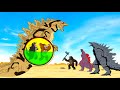 Rescue GODZILLA &amp; KONG From Evolution Of GODZILLA-PYTHON: Who Will Win| Godzilla Cartoon Compilation