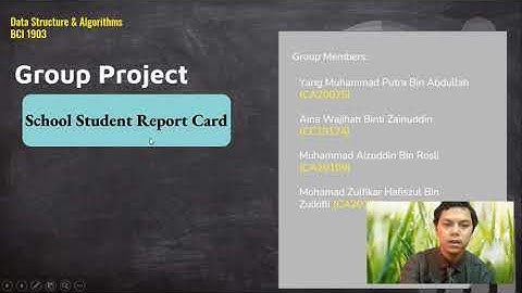 BCI1093/DCI1033 Video Project - School Student Report Card System