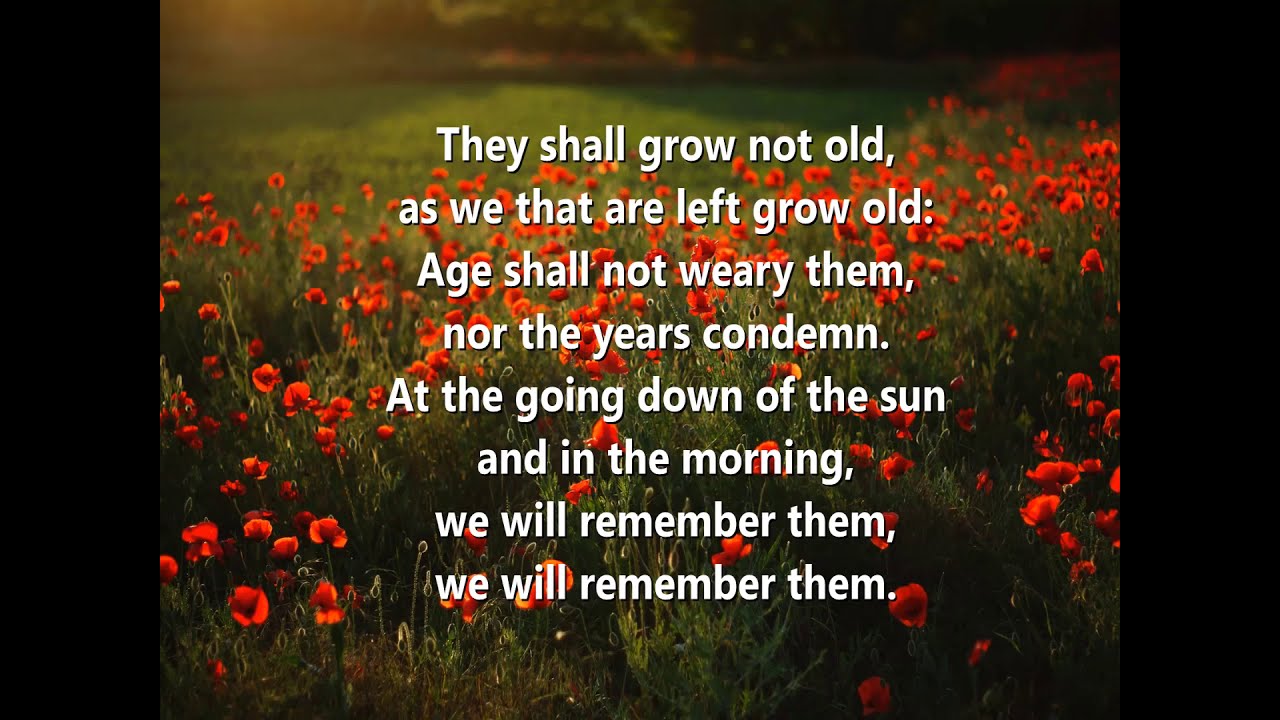 We remember them. The main tradition of Remembrance Day is the two minute Silence.