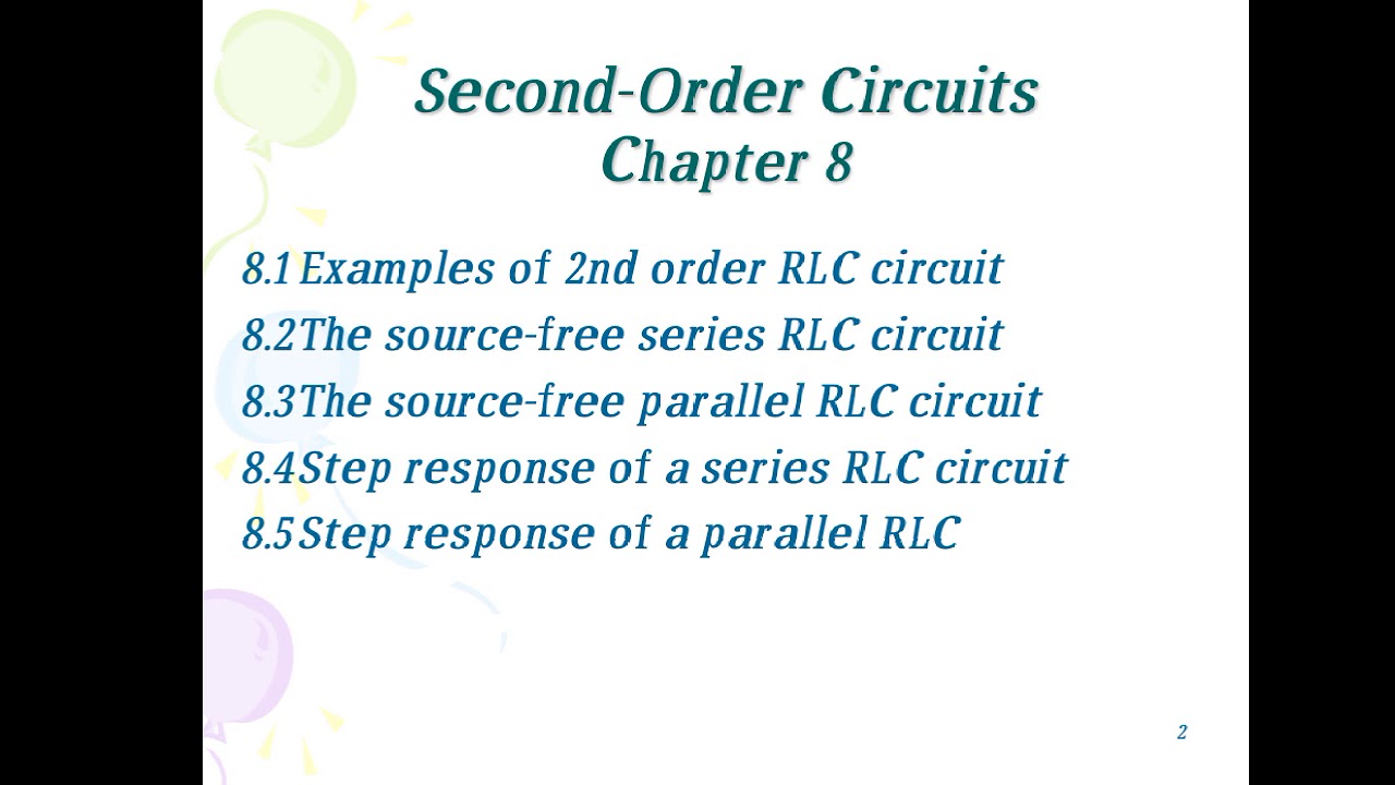 Second order RLC circuits - YouTube