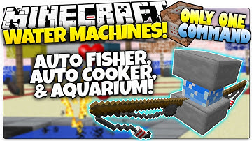 Minecraft | WATER MACHINES | Fisher, Breeder, & More | Only One Command (Minecraft Custom Command)