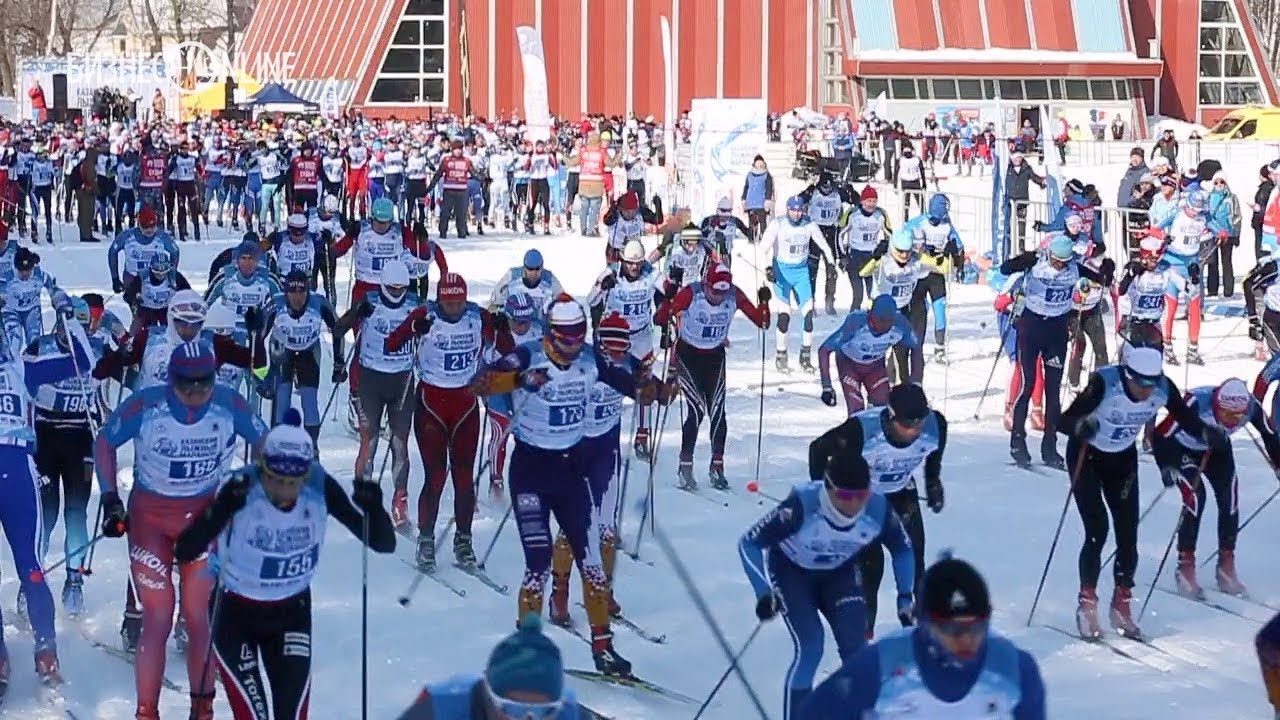 В Казани прошел лыжный марафон - YouTube