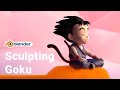 Sculpting Goku from Dragon Ball (Timelapse)