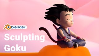 Sculpting Goku from Dragon Ball (Timelapse) screenshot 5