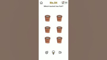Brain out level 24 / Which bucket has fish 🐟