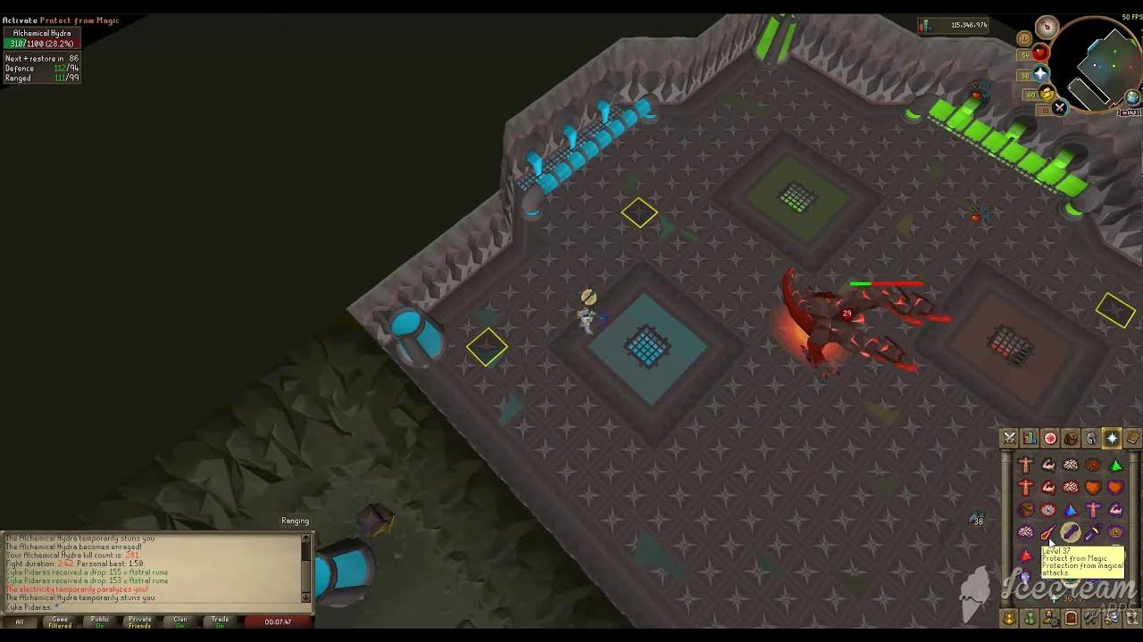 OSRS Hydra tile markers spots easy no effort run YouTube