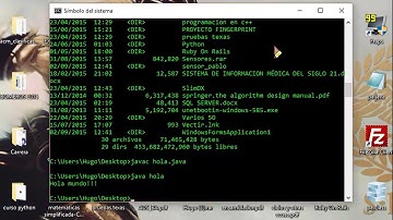 compilacion de un programa java en consola win y terminal ubuntu.