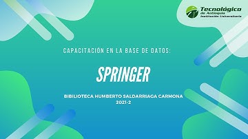 Capacitación base de datos Springer