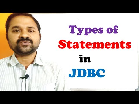 Video: Kādi ir dažādi paziņojumi JDBC?