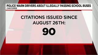 Nearly 100 citations issued for vehicles passing school buses, police say