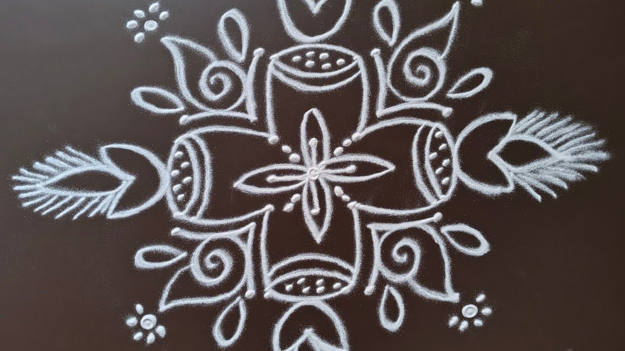 Sunday special kolam 🌹//Rangoli// easy rangoli @tararangoliworld35 