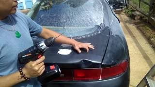 How to install aftermarket spoiler on 98 Eclipse GS Part 8a