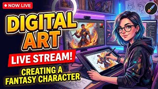 LIVE: Digital Art Masterclass - Creating a Fantasy Character from Scratch!