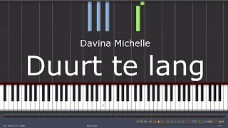 Davina Michelle - Duurt te lang - Piano Tutorial / Begeleiding Makkelijk