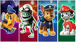 Sheriff Labrador  Crazy Frog  Paw PatrolChase  Marshal | Who is best? in Tiles Hop EDM Rush