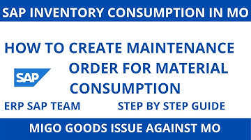 How to create Maintenance Order for Material Consumption in SAP PM